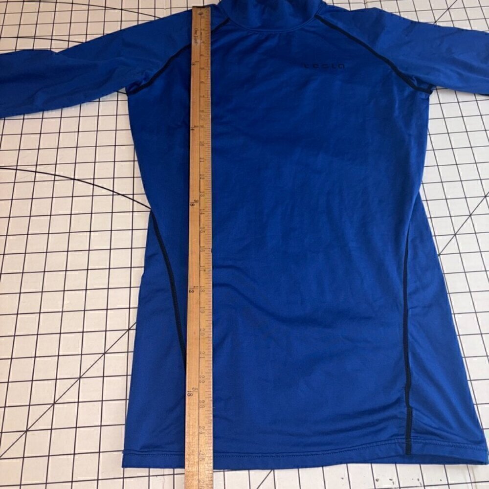 Tesla Long Sleeve Athletic Shirt Rash Guard Blue Adult size Large - Picture 5 of 5
